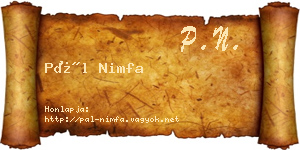 Pál Nimfa névjegykártya